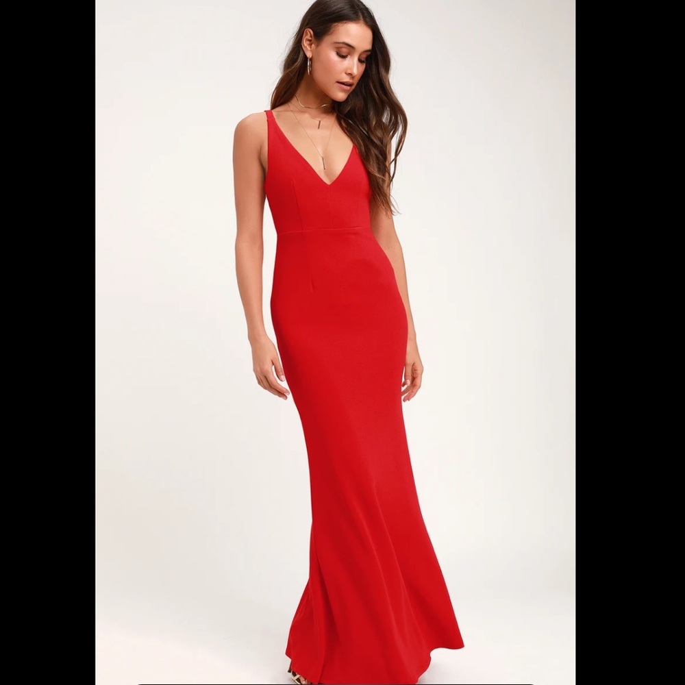 Lulu’s Melora Red Maxi Dress